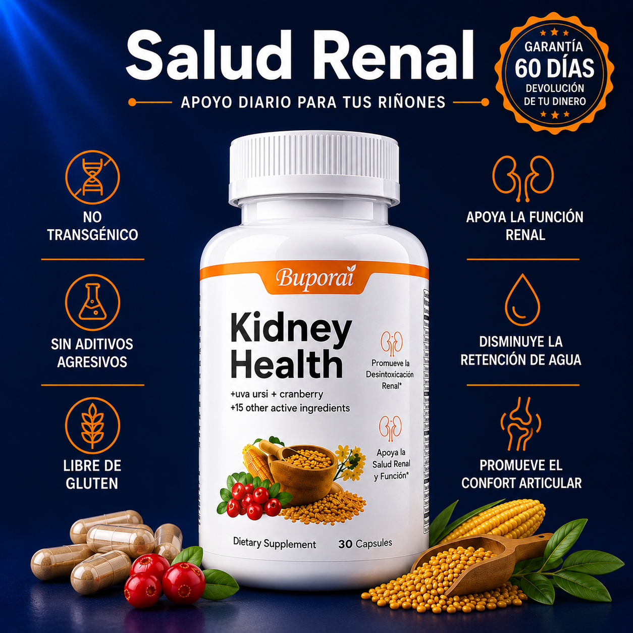 Pureva Salud Renal – Fórmula Avanzada de Soporte Renal