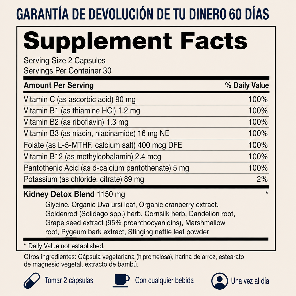 Pureva Salud Renal – Fórmula Avanzada de Soporte Renal
